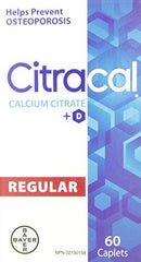 Citracal Calcium Citrate Vitamin D Caplet, 60 Count (Pack of 1)