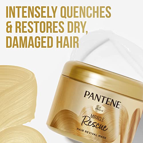 Pantene Hair Mask, Deep Conditioning Hair Mask for Dry Damaged Hair, Miracle Rescue, 190 mL Bronze,1