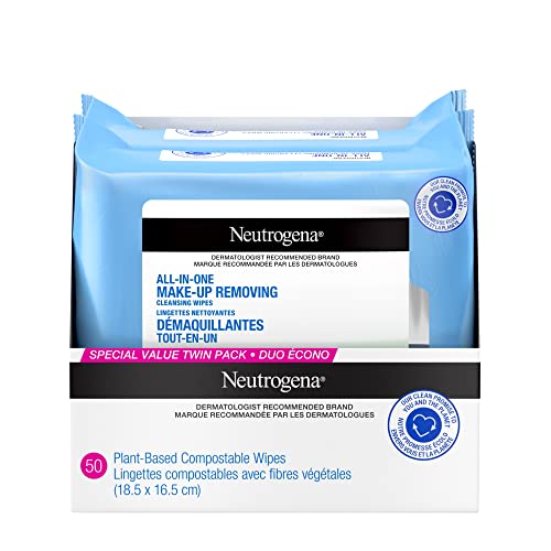 Neutrogena Make-up Remover Cleansing Wipes, Alcohol & fragrance-free, Facial Wipes, 20 Single wrapped wipes