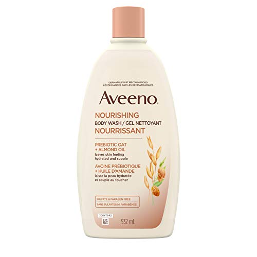 Aveeno Body Wash Aveeno Nourishing Almond Oil Body Wash With Prebiotic Oat, for moisturized, Supple Skin, 532mL