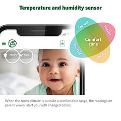 LeapFrog 1080p WiFi Remote Access 360 Degree Pan & Tilt Camera, Video Baby Monitor Night Light, Color Night Vision, LF1911