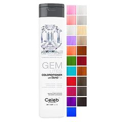 Celeb Luxury Intense Color Depositing Colorditioner Conditioner + Bondfix Bond Rebuilder, Vegan, Sustainably Sourced Plant-Based, Semi-Permanent, Viral and Gem Lites Colorditioners