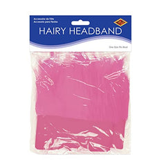 Beistle Hairy Headband, Pink