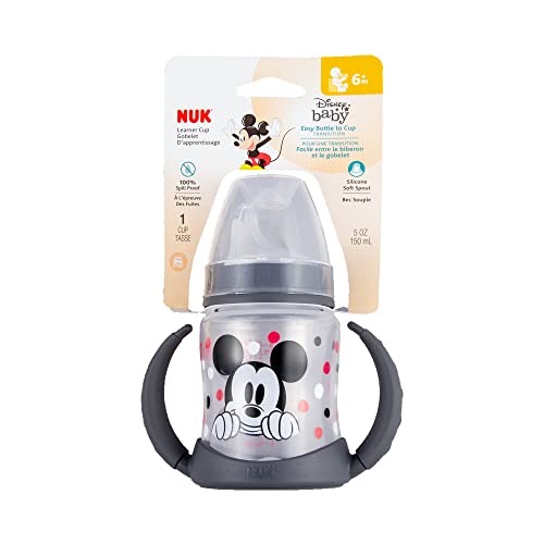 NUK Disney Learner Cup with Silicone Spout, Mickey Mouse, 5 Oz