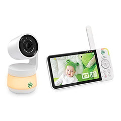 LeapFrog LF925HD 1080p WiFi Remote Access 360 Degree Pan & Tilt Video Baby Monitor with 5” High Definition 720p Display, Night Light, Color Night Vision (White), One Size