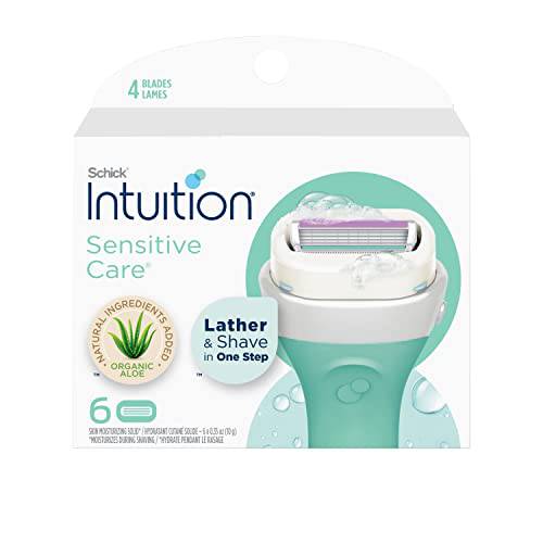 Schick Intuition Women's Naturals Sensitive Care Vitamin E & Aloe Razor Refills - Zecoya