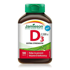 Jamieson Vitamin D 2500IU NEW 180 Tablets