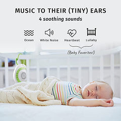 MyBaby Soundspa On‐the‐Go, Plays 4 Soothing Sounds, Adjustable Volume Control, Adjustable Clip for Strollers, Diaper Bags, Car Seats, Small and Lightweight, Auto Timer, MYB‐S115