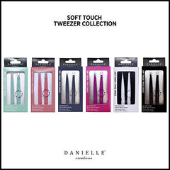 Danielle Soft Touch Stainless Steel Duo Tweezers Set