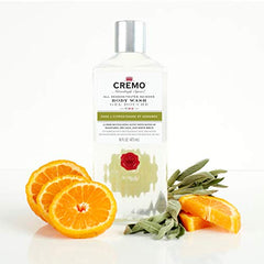 Cremo All Season Body Wash, Sage & Citrus, 16 fl oz, Energizing fresh Fragrance with the Ultimate Balance of Mountain Sage, Crisp Mandarin and Revitalizing Herbs