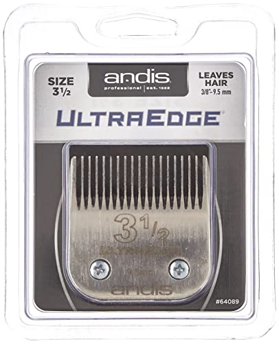 Andis Carbon-Infused Steel UltraEdge Dog Clipper Blade, Size-3-1/2, 3/8-Inch Cut Length (64089)