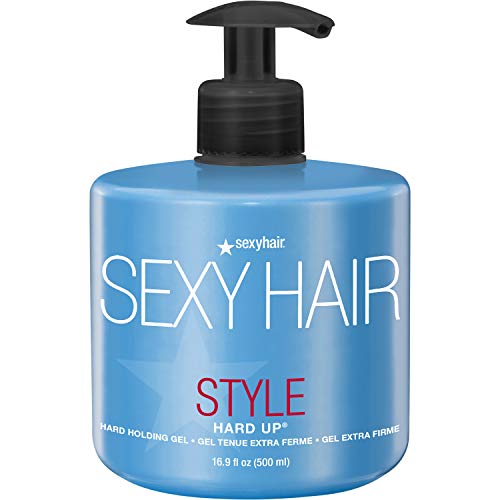 SexyHair Style Hard Up Hard Holding Gel, 16.9 Oz Extreme Hold Non-Flaking Formula All Hair Types