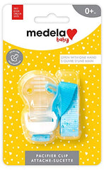 Medela Baby Pacifier Clip Holder | BPA-Free | Lightweight & Opens with One Hand | Universal Design fits most pacifiers | Blue