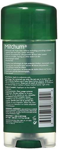 Mitchum Antiperspirant Deodorant Stick for Men, Triple Odor Defense Gel, 48 Hr Protection, Dermatologist Tested, Alcohol Free, Unscented, 96g