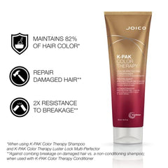 Joico K-Pak Color Therapy Color Protecting Conditioner, for Damaged, Conditioning, Heat Protectant with Argan and Keratin, Sulfate Free