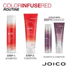 Joico Color Infuse Red Shampoo or Conditioner, Detangle and Tone Ginger Coloured Hair, Anti Frizz, Sulfate Free, Best Results for red hair