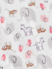 Simple Joys by Carter's Lot de 2 gigoteuses Unisexe en micropolaire Pour bébé, Motif Chat Rose/Animal Blanc, 6-9 Mois