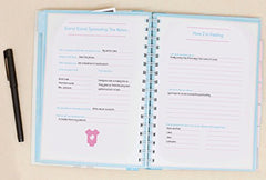 Pearhead Pregnancy Journal, Blue/Pink