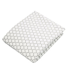 Kushies Baby Fitted Bassinet Sheet, White/Grey Ornament