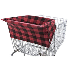 Buffalo Check Multi Use Nursing Wrap-Buffalo Check Print, Scarf, Nursing Cover, Car Seat Cover, Shopping Cart Cover, Cotton/Spandex Jersey, Red and Black, 28 in x 32 in