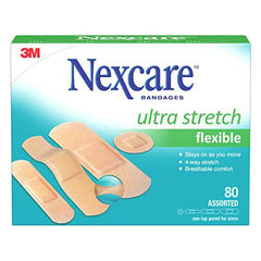 Nexcare™ Ultra Stretch Bandages, Ast. Sizes, 80 pk