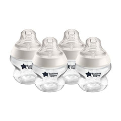 Tommee Tippee Closer to Nature  Baby Bottle, Anti-Colic Valve, Breast-like Nipple for Natural Latch, BPA-Free  - Slow Flow, 5 Ounce, 4 Count