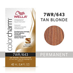 Wella ColorCharm Liquid Permanent Hair Color, 643/7wr Tan Blonde