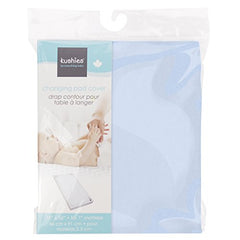 Kushies Changing Pad Cover for 1" pad, 100% breathable cotton, Made in Canada, Blue