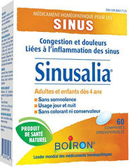 Boiron Sinusalia, 60 Tablets, Homeopathic Medicine for Nasal Congestion and Pain Related to Sinus Inflammation Like Stuffy Nose and Sinus Pressure, Non-Drowsy, For Ages 4 to Adult