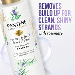 Pantene NUTRIENT BLENDS Rosemary SULFATE FREE SHAMPOO, 285 mL, White,Green,Lavendar