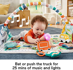 Fisher-Price Large Activity City Gym To Jumbo Playmat With Music Lights Vehicles & Baby Toys For Infant To Toddler Play