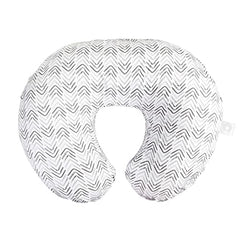 Boppy Nursing Pillow Original Support, Gray Cable Stitches, Ergonomic Nursing Essentials for Bottle and Breastfeeding, Firm Fiber Fill, with Removable Nursing Pillow Cover, Machine Washable