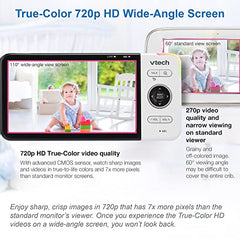 VTech VM818HD Video Monitor, 5-inch 720p HD Display, Night Light, 110-degree Wide-Angle True-Color Day Vision, HD No-Glare Night Vision, Best-in-Class 1000ft Range, 2-Way Talk