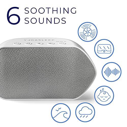 Yogasleep Soundcenter Travel White Noise Machine With 6 Natural Sounds & Sleep Timer, Brown Noise For Relaxing, Meditation, Office Privacy & Better Sleep, Nursey & Registry Must Have For Baby & Adults