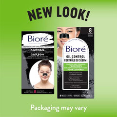 Bioré Deep Cleansing Charcoal Pore Strips for Instant Pore Unclogging and Blackhead Removal (8 Count)