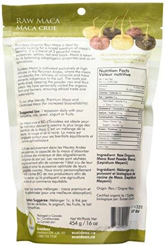 Ecoideas Organic Raw Maca, 454g