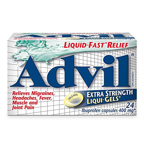 Advil Extra Strength Liqui-Gels for Headaches, Migraines, and Pain Relief, 400 mg Ibuprofen, 24 Count