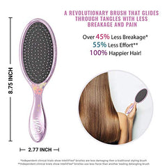 Wet Brush Disney Original Detangler Brush Princess Wholehearted - Tiana, Light Purple - All Hair Types - Ultra-Soft IntelliFlex Bristles Glide Through Tangles with Ease