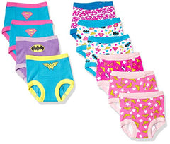 DC Comics 3PK, 7PK and 10PK Potty Training Pants with Superman, Batman, Wonder Woman and More with Stickers Size 2T