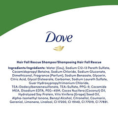 Dove Hair Fall Rescue Shampoo with Bio-Nourish Complex nourishes weak, fragile hair 355 ml