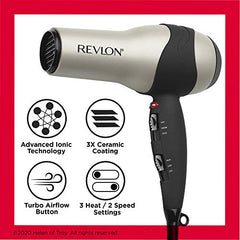 REVLON Perfect Heat Volumizing Turbo Styler, RV473, Matte/Black