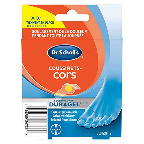 Dr. Scholl's CORN CUSHION with Duragel Technology, 6ct // Cushioning Protection against Shoe Pressure and Friction that Fits Easily In Any Shoe for Immediate and All-Day Pain Relief