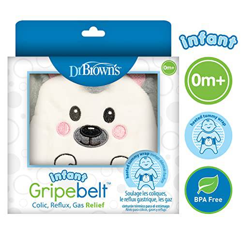 Dr. Brown’s Infant Gripebelt for Colic Relief, Heated Tummy Wrap, Baby Swaddling Belt for Gas Relief, Natural Relief for Upset Stomach in Babies and Toddlers, Hedgehog, 0-3m