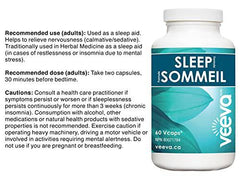 Veeva Sleep Formula 60 Vcaps for Insomnia, nervousness, Restlessness and Mental Stress 60 count