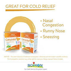 Boiron Coryzalia, 30 Doses. Baby Cold Relief Drops for Sneezing, Runny Nose, and Nasal Congestion, Non-drowsy, Sterile Single-use Liquid Oral Doses, 30 Count (Pack of 1) - Zecoya