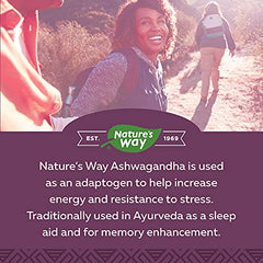 Nature’s Way Ashwagandha - Stress & Sleep Support with Ashwagandha – Non-GMO - 120 Vegetarian Capsules, Value Size