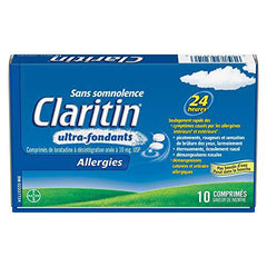 Claritin Rapid Dissolve Allergy Medicine, 24-Hour Non-Drowsy Relief 10 mg, 10 Tablets