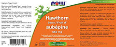 NOW Supplements Hawthorn Berry 540mg Capsules, 100 Count