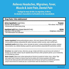 Children's Advil (100 ML, Grape Flavour) Ibuprofen Suspension Temporary Fever Reducer