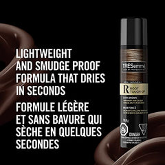 TRESemmé Root Touch-Up Hair Spray conceals greys in seconds for dark brown hair temporary hair colour in an aerosol spray 70.8 g